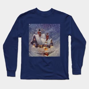 Vintage Christmas, North Pole Long Sleeve T-Shirt